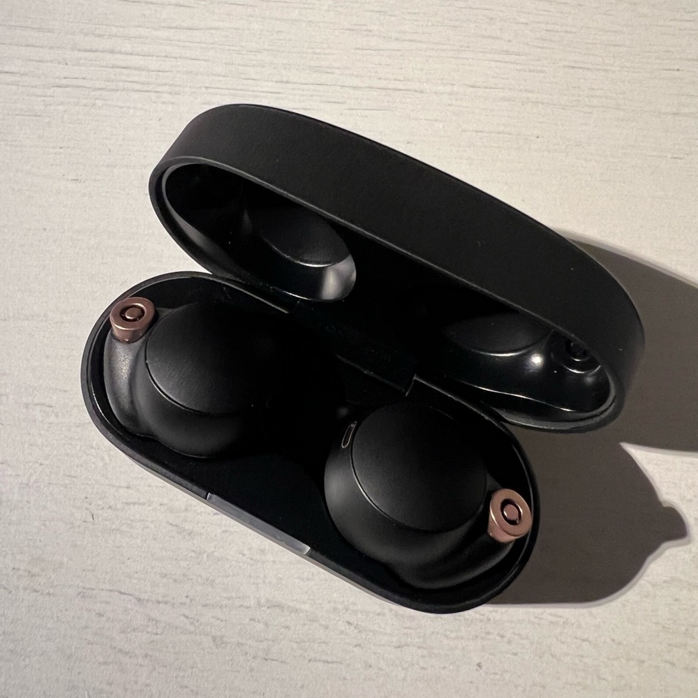 Sony WF 1000XM4 with wireless case.